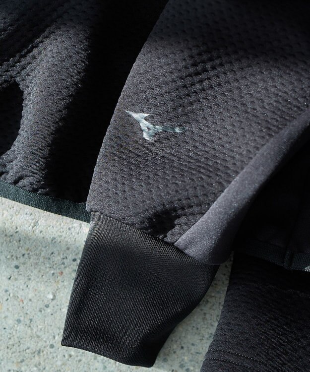 UNFILO 【ミズノ×UNFILO】ブレスサーモ リップルキルト プルオーバー ブラック