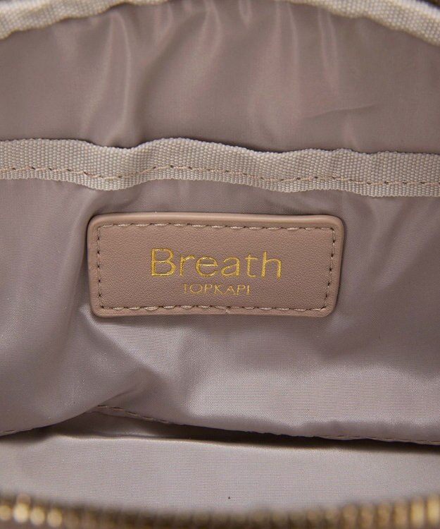 TOPKAPI 【Breath TOPKAPI】【TOPKAPI × 藤本美貴さんコラボ】スコッチグレイン ラウンドポーチ/撥水 ミルクティ