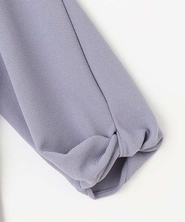 ANY L 【洗濯機可】ジャガード袖ねじりプルオーバー サックス