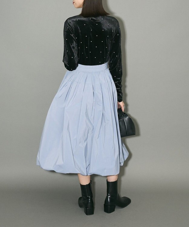 Green Parks ラインストーンハイネックトップス Black