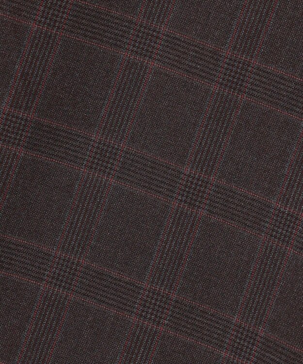 J.PRESS LADIES L アルガンシルク チェック クロップド パンツ チャコールチェック系