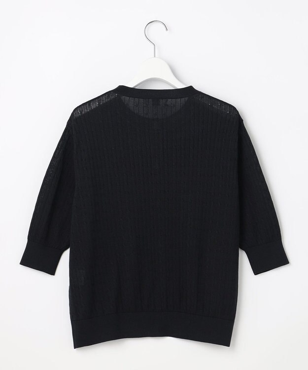 J.PRESS LADIES Vis/Peスパーク クルーネック カーディガン ネイビー系