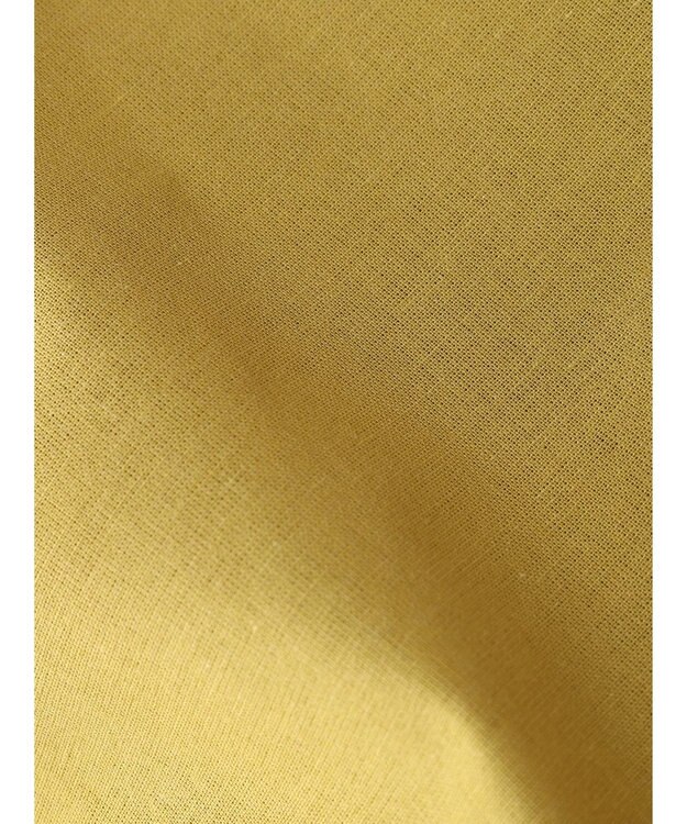 Green Parks 綿麻混紐付きデザインブラウス Yellow