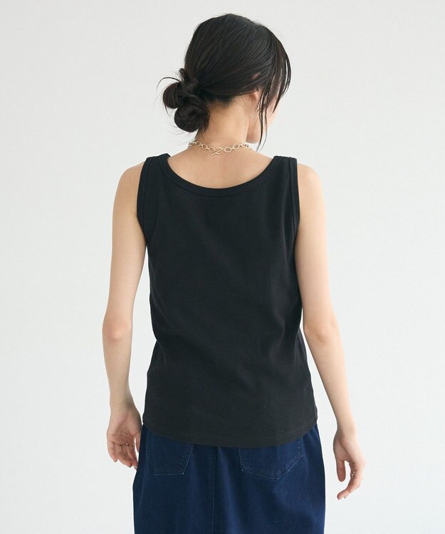 CRAFT STANDARD BOUTIQUE 【抗菌防臭】テレコタンクトップ Black
