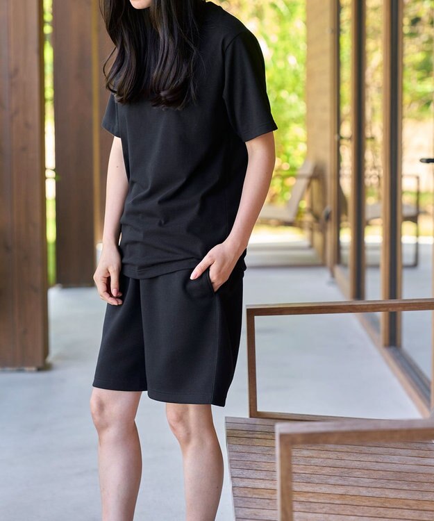 HAAG レゾナバイオ アクティブ ダブルニットショートパンツ ブラック