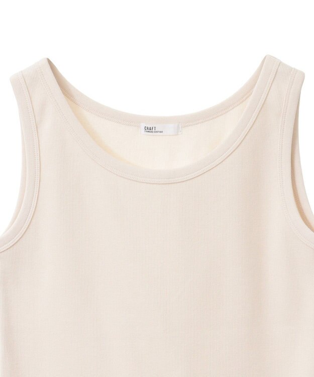 CRAFT STANDARD BOUTIQUE 【抗菌防臭】テレコタンクトップ Ivory