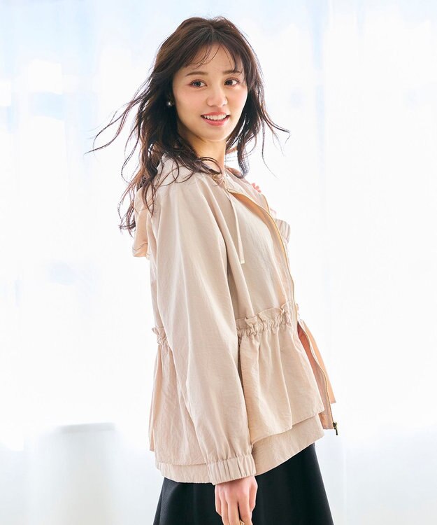 Feroux 【大好評につき新色追加！】ペプラムティアード マウンテン パーカー ピンク系