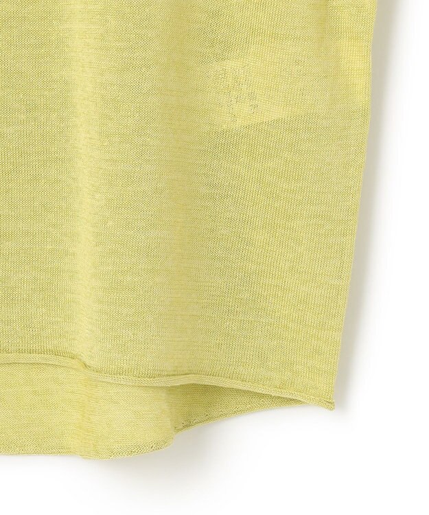 ICB 【洗える】 リネンレーヨンハイゲージ クロップドプルオーバー レモンイエロー系