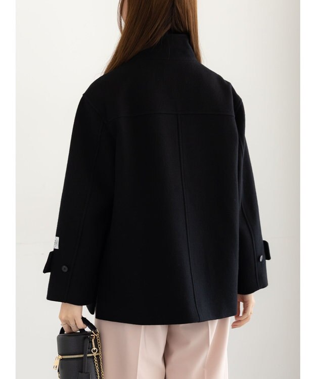 Te chichi ウールメルトンスタンドショートコート ブラック