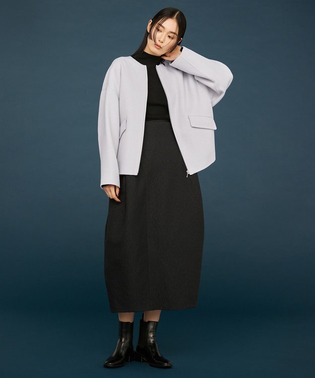 uncrave 【WEB限定】リバージャケット（uncrave WHITE） ラベンダー