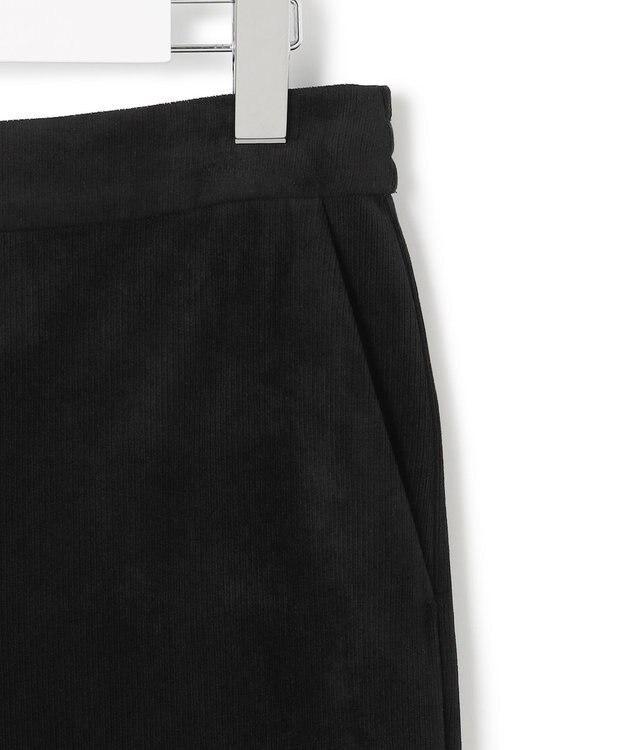 ICB L 【洗える】 ラッセルライトピケ ストレートパンツ ブラック系