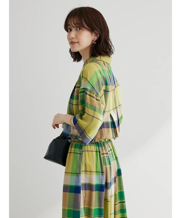 Green Parks Ｉ　襟付きワンピース Check