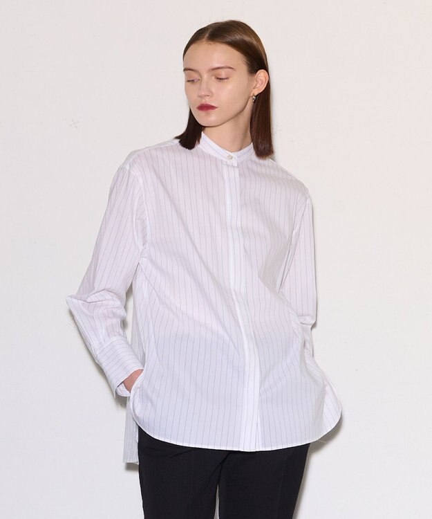 JOSEPH ポプリンシャツ×ニットベスト Black