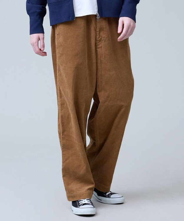 J.PRESS MEN 【NYUZELESS】コットンコーデュロイ イージーパンツ ベージュ系