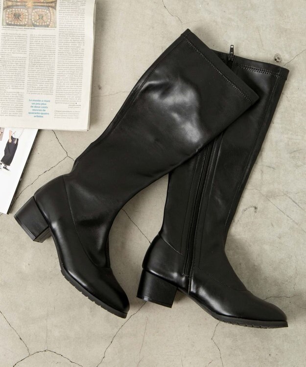 WEGO ストレッチロングブーツ ブラック
