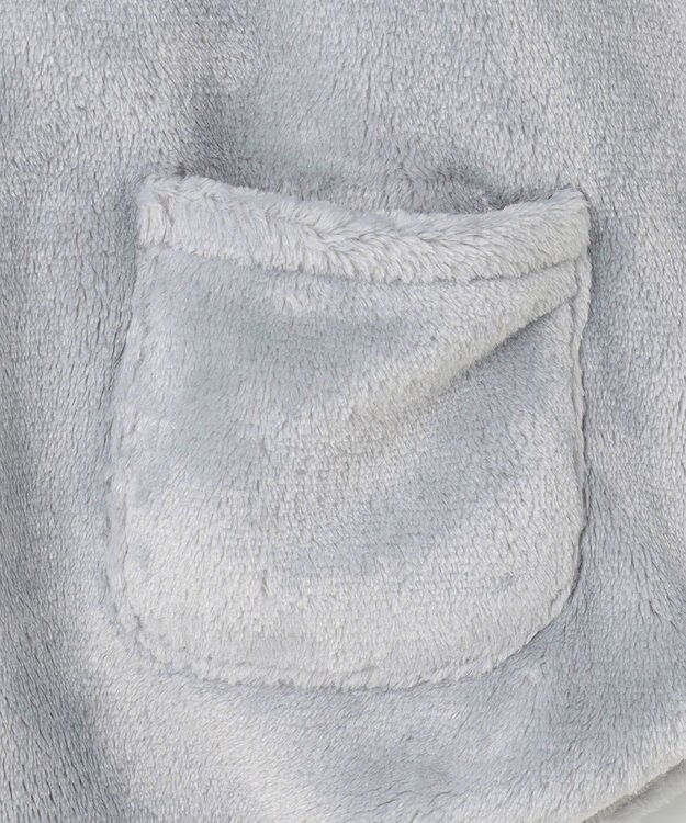 組曲 KIDS 【90㎝】あったかリバーシブルマント グレー