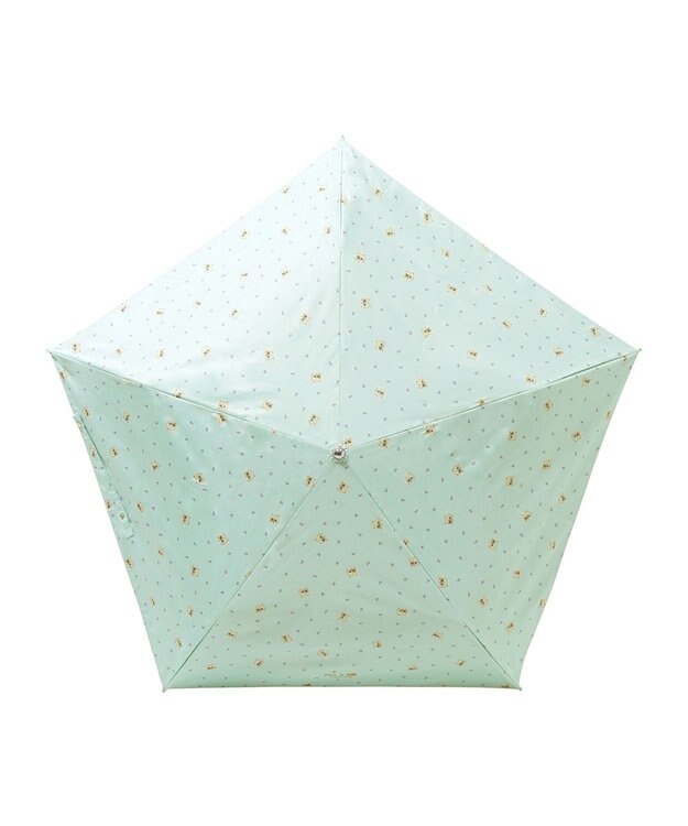 MOONBAT 【 遮光率100％/遮熱/UV/軽量】PAUL&JOE ACCESSOIRES(ポール&ジョー) 晴雨兼用日傘 ジプシー ネコ 折りたたみ傘 ミントグリーン