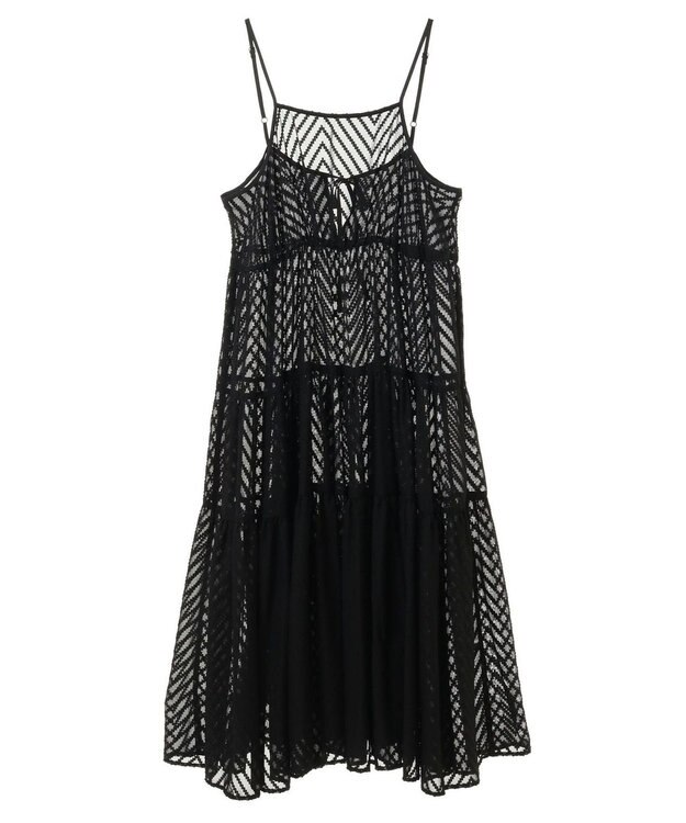 Green Parks armonia.ティアードシアーキャミワンピース Black