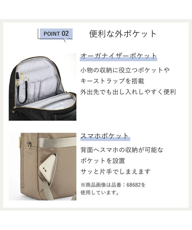 ACE BAGS & LUGGAGE ace. フィッテム レディースビジネスリュック A4 14.0インチPC 68683 エース ブラック
