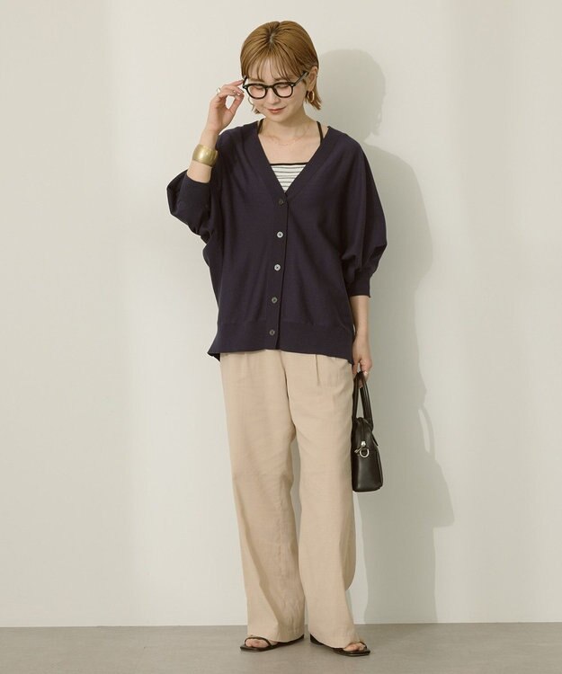 AMERICAN HOLIC 【先行予約】【WEB限定】UVカットドルマンカーディガン Navy