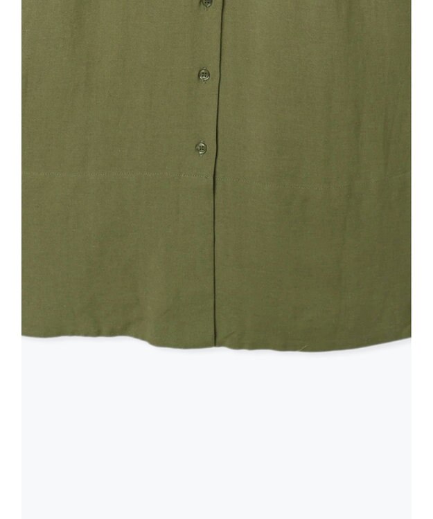 Te chichi ベルト付きレーヨンリネンシャツワンピース カーキ