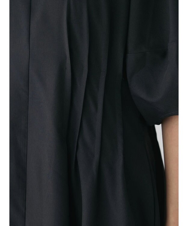 Green Parks ボリューム袖ロングワンピース Black