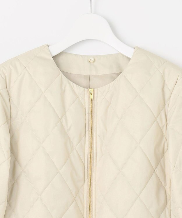 J.PRESS LADIES 【洗える】スパンライクナイロンタッサー ステンカラー コート ライトベージュ系