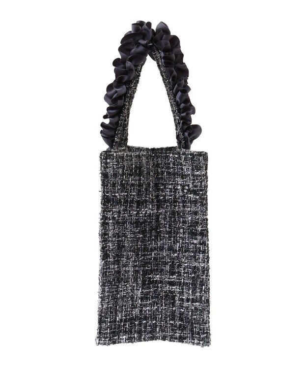 Maison de FLEUR EC限定ツイードフリルスクエアトートSバッグ Black