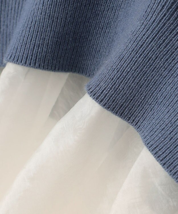 uncrave ウール ナイロン ペプラム ニット（uncrave STANDARD） ブルーグレー