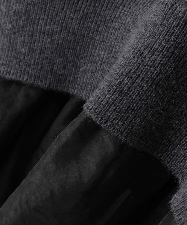 uncrave ウール ナイロン ペプラム ニット（uncrave STANDARD） チャコール