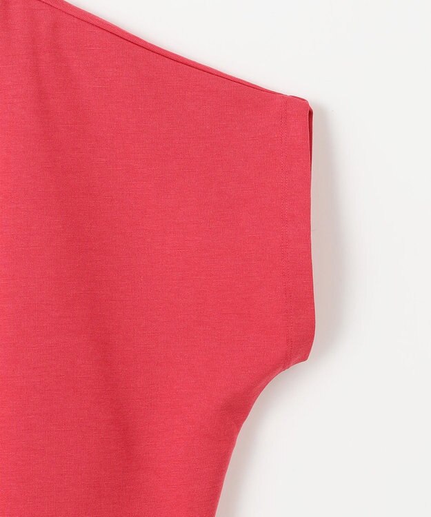 ANY L 【洗濯機可/接触冷感/UVカット/アンチピリング】ドライポンチフレンチスリーブプルオーバー スカーレット