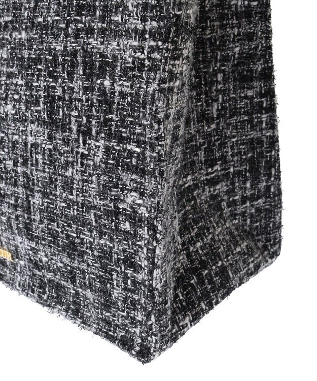 Maison de FLEUR EC限定ツイードフリルスクエアトートSバッグ Black