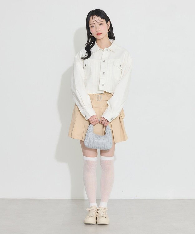 earth music&ecology ショートデニムジャケット Off White