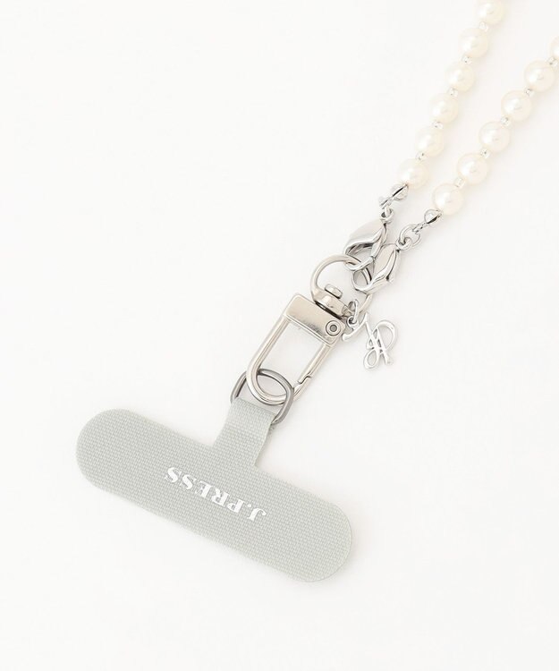 J.PRESS LADIES 【WEB限定・2way】パール スマホ ストラップ ホワイト系