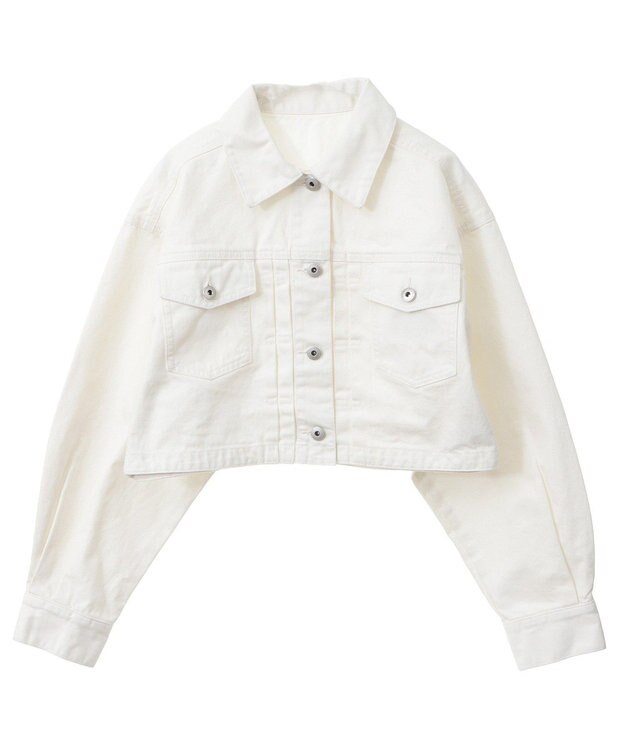 earth music&ecology ショートデニムジャケット Off White