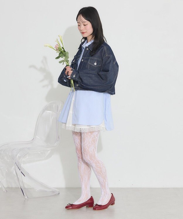 earth music&ecology ショートデニムジャケット Indigo