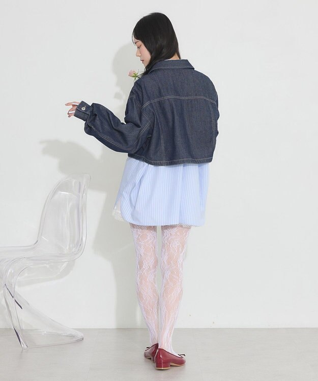 earth music&ecology ショートデニムジャケット Indigo