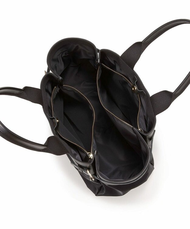 TOPKAPI 【Breath TOPKAPI】RIPPLE リプル ナイロン コンビ ベルト デザイン トートバッグ ブラック