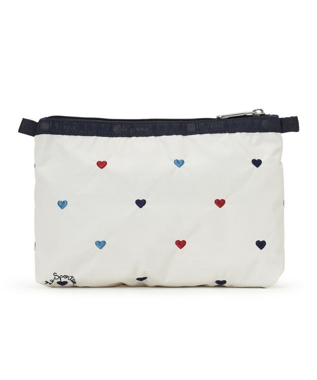 LeSportsac COSMETIC CLUTCH/トリコロールハートエンブロイダリー トリコロールハートエンブロイダリー