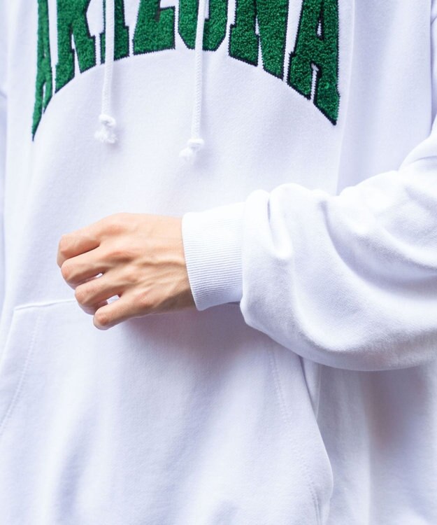 WEGO ヘビーウエイトサガラカレッジプルパーカー ホワイト