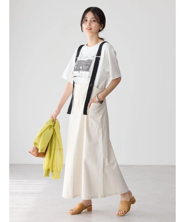 AMERICAN HOLIC Ｗポケットサス付きスカート Ivory