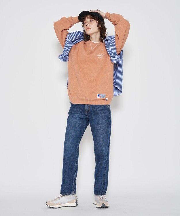 J.PRESS YORK STREET 【UNISEX】RUSSELL×YORK STREET クルー オレンジ系