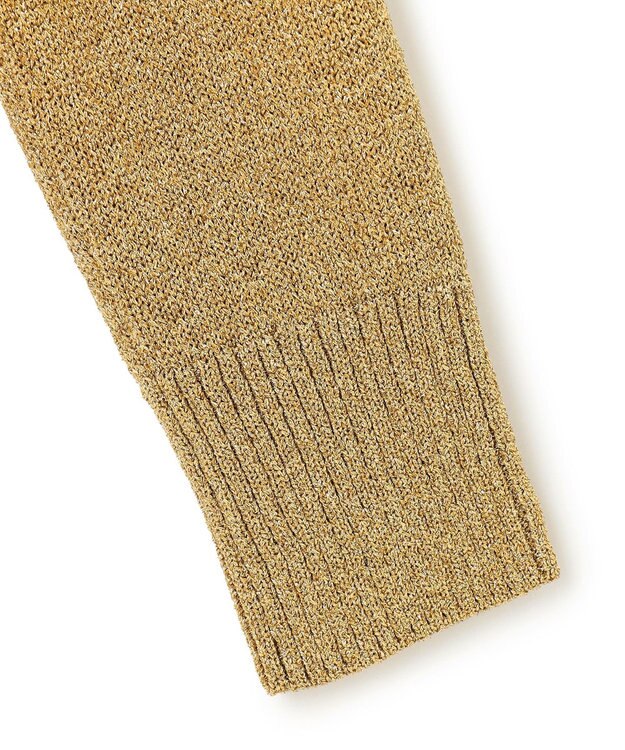 ICB 【洗える】リッチシャインニット カーディガン ゴールド系