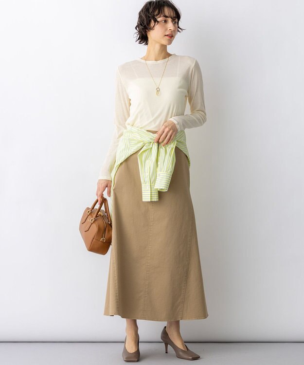 23区 【先行予約】シアーフライス レイヤード ロンTEE ライトイエロー系