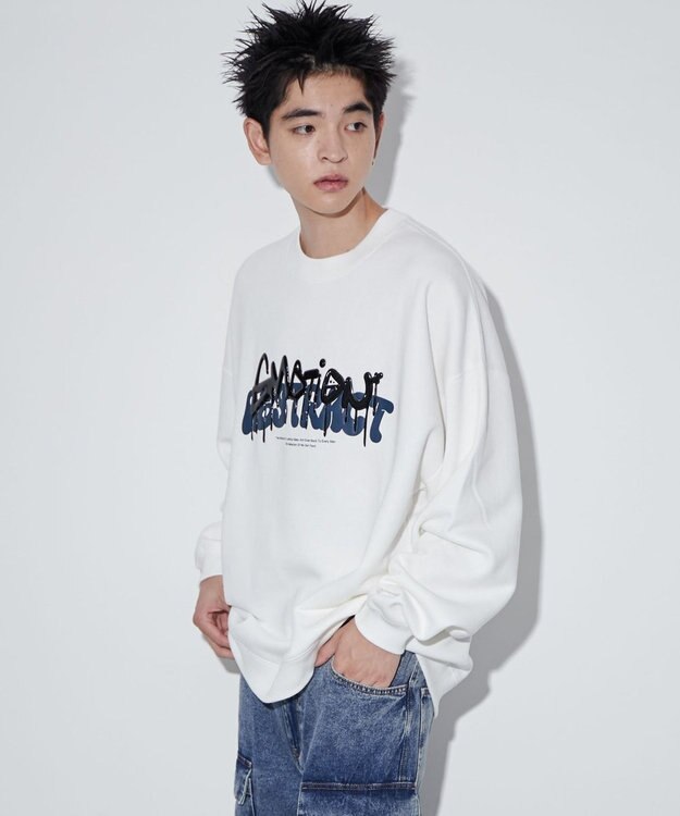 WEGO メタリックロゴプルオーバー ホワイト