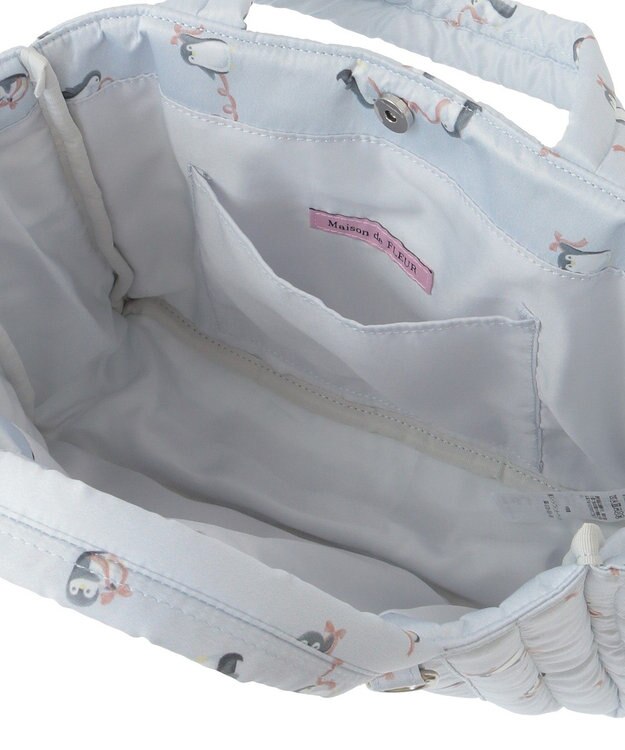 Maison de FLEUR ペンギンキルトショルダーバッグ Light Blue