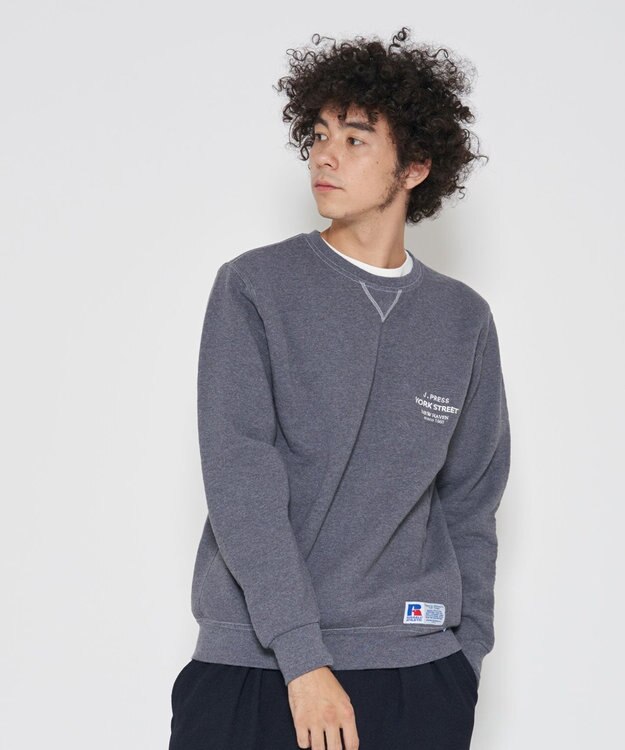 J.PRESS YORK STREET 【UNISEX】RUSSELL×YORK STREET クルー グレー系