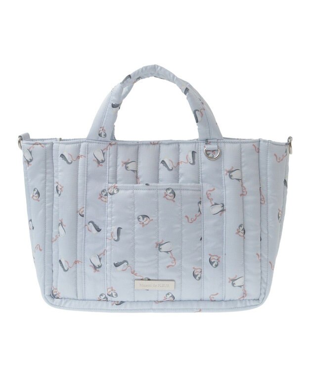 Maison de FLEUR ペンギンキルトショルダーバッグ Light Blue