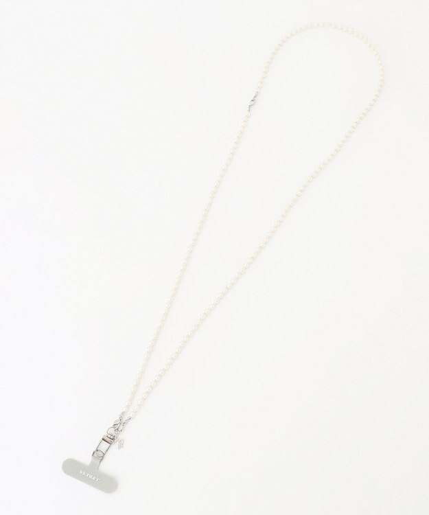 J.PRESS LADIES 【WEB限定・2way】パール スマホ ストラップ ホワイト系