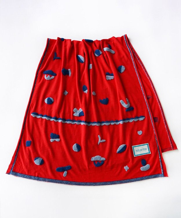 nitorito 【UNISEX】Sanpo オリジナル柄 ストール red